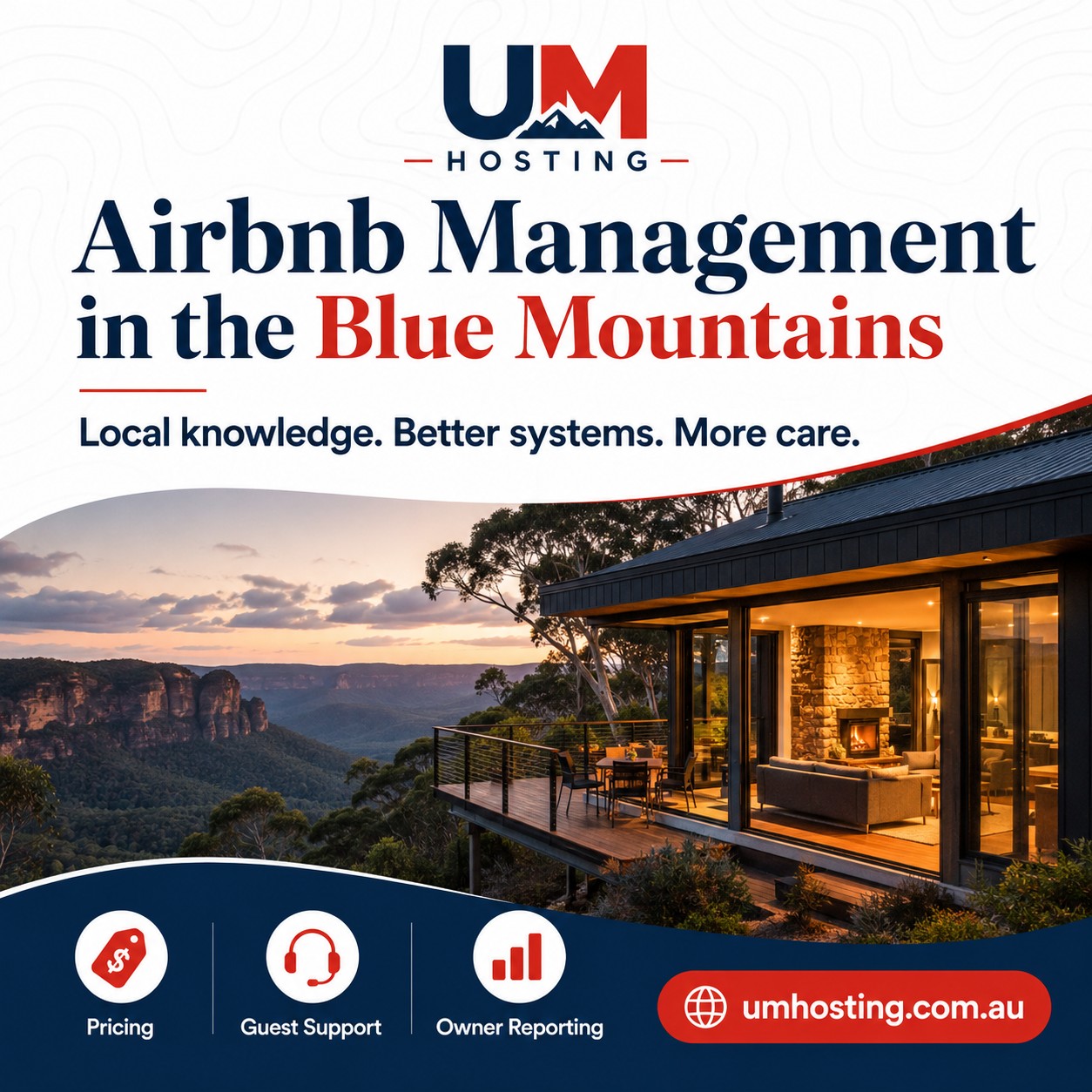 Local Airbnb manager support for a Blue Mountains property owner